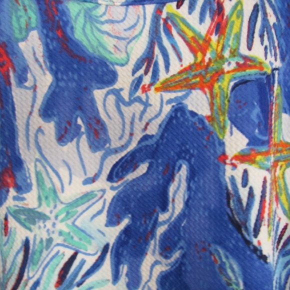 Ronni Nicole Blue Nautical Dress Size XL Sleeveless Ocean Starfish Stretch Beach - Picture 11 of 11